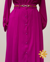 Front Cut Formal Skirt - Berry Pink