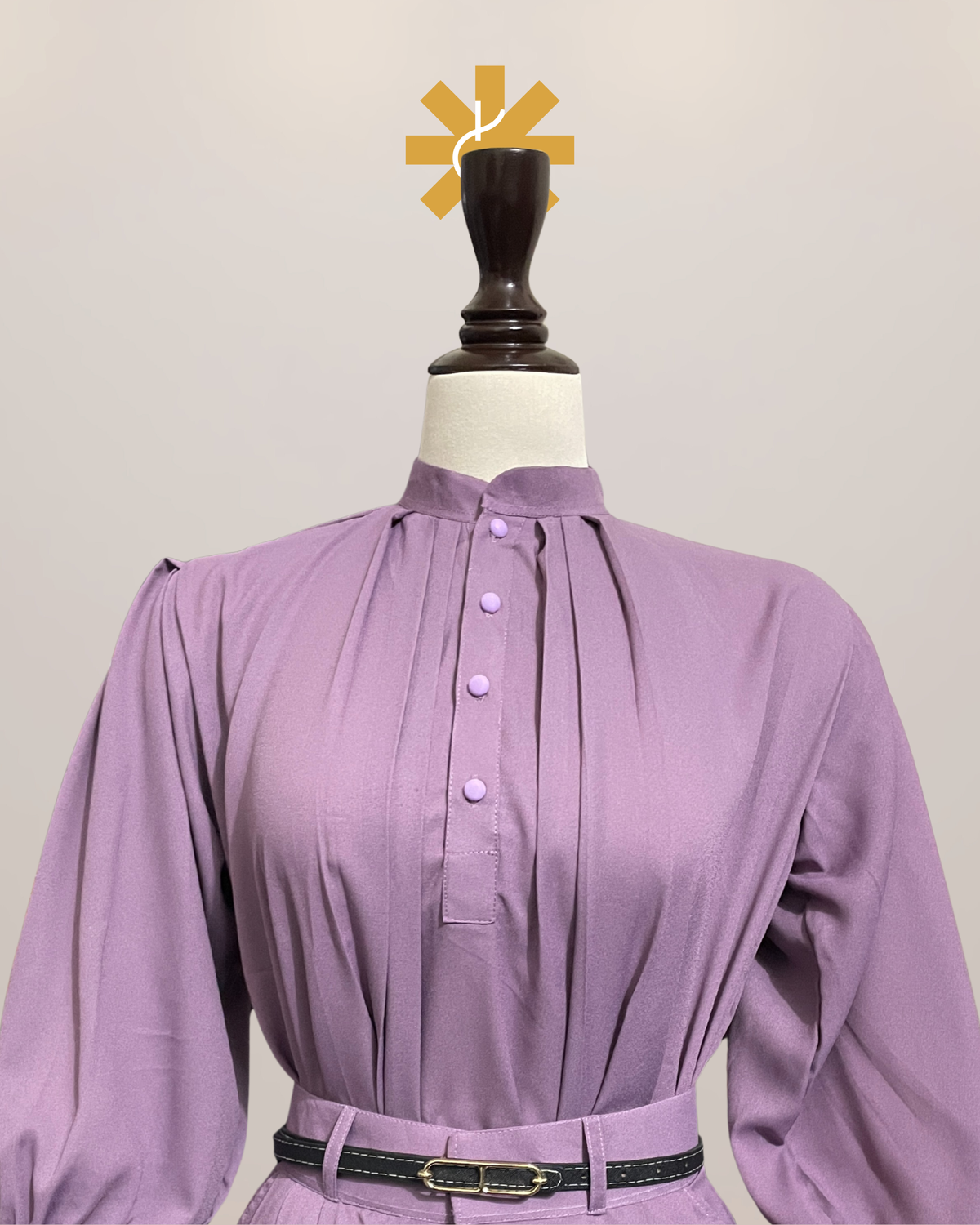 Classic-Pleat Formal Shirt - Dusty Lilac