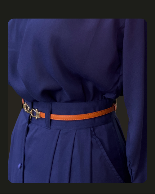 Formal Skirt Set -[3pc]- Navy Blue