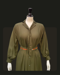 Formal Skirt Set -[3Pc]- Olive Green