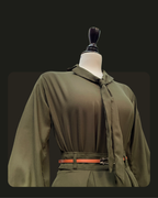 Formal Skirt Set -[3Pc]- Olive Green