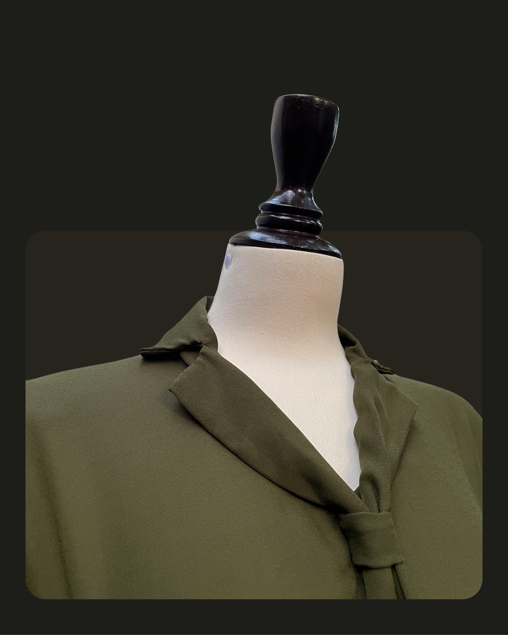 Formal Skirt Set -[3Pc]- Olive Green
