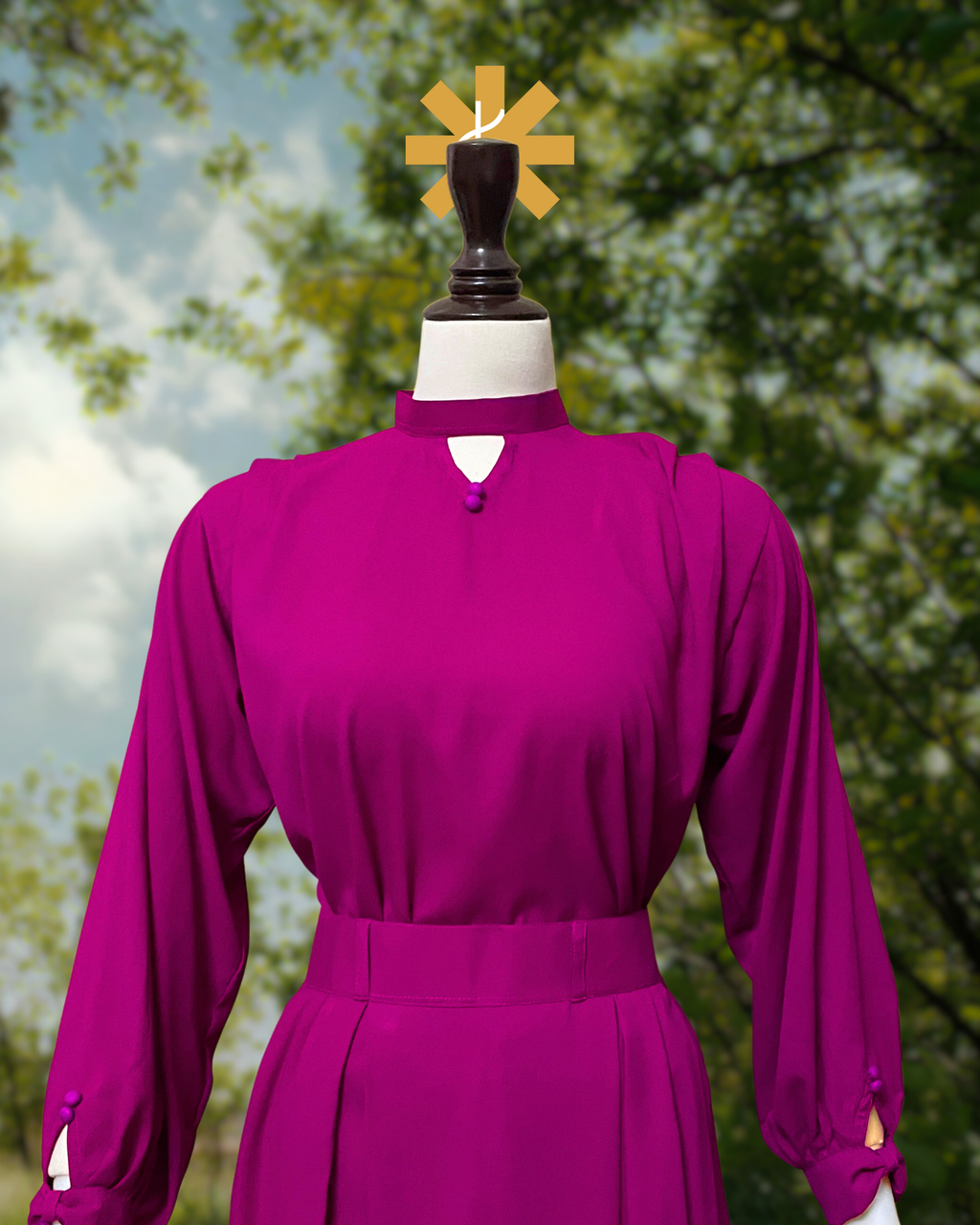 Formal Skirt Set -[3pc]- Berry Pink