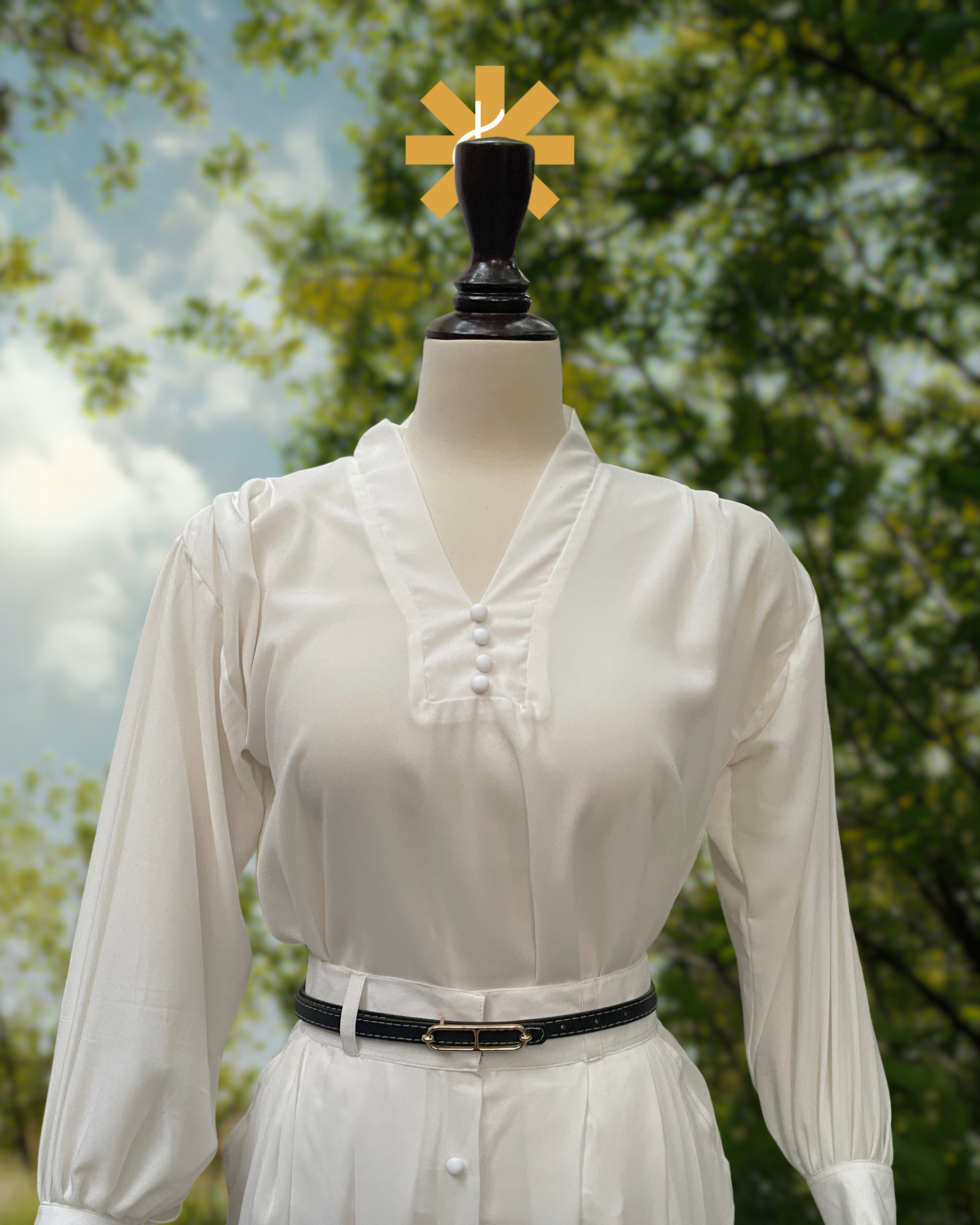 Formal Skirt Set -[3pc]- Cloud White