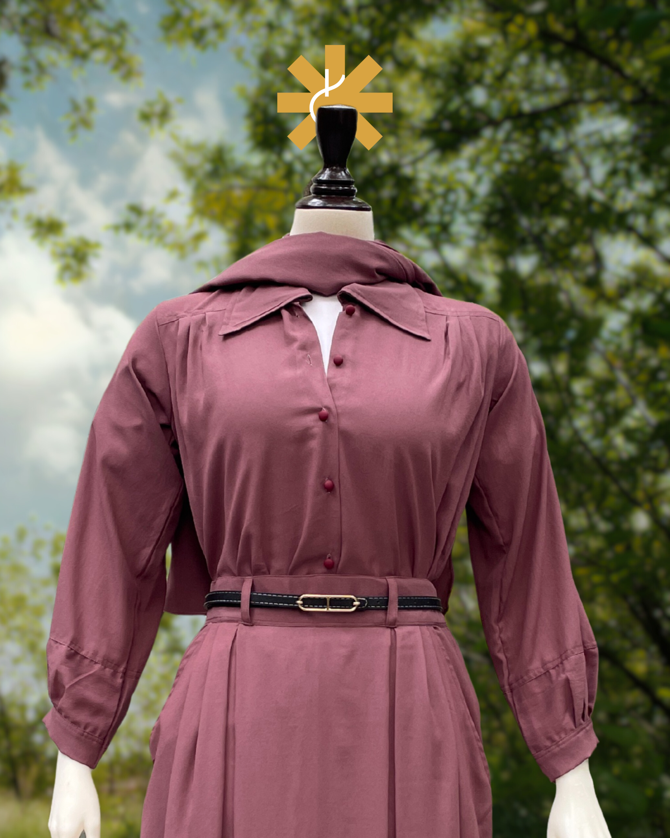 Formal Skirt Set -[3pc]- Muted Rose