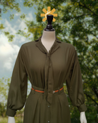 Formal Skirt Set -[3pc]- Olive Green