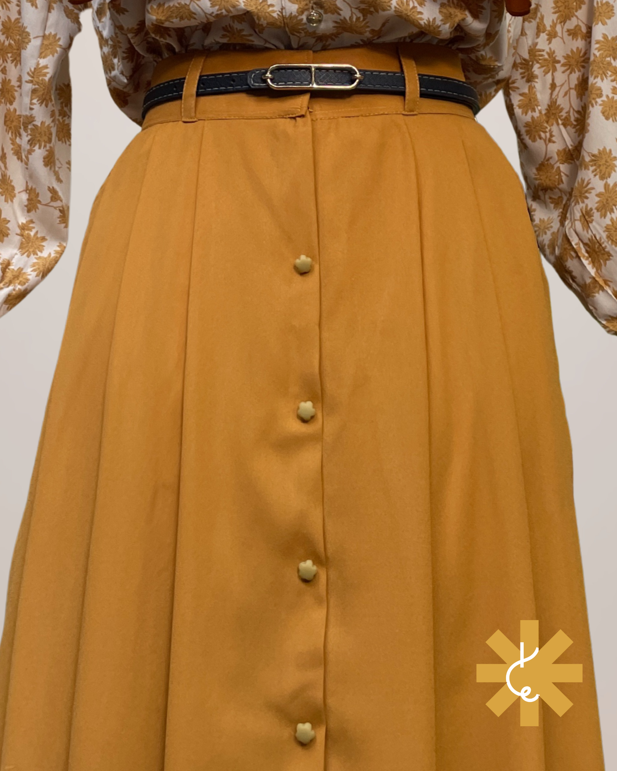 Formal Skirt - Honey Mustard