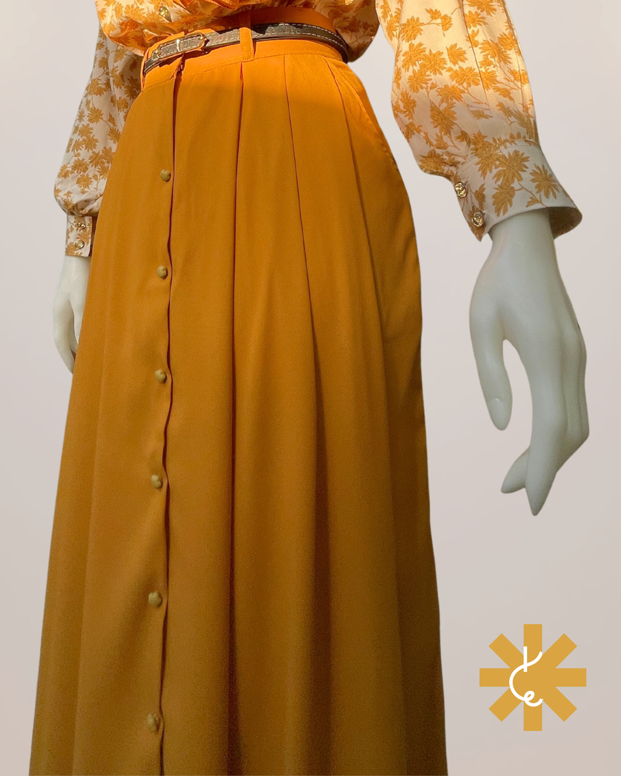 Formal Skirt - Honey Mustard