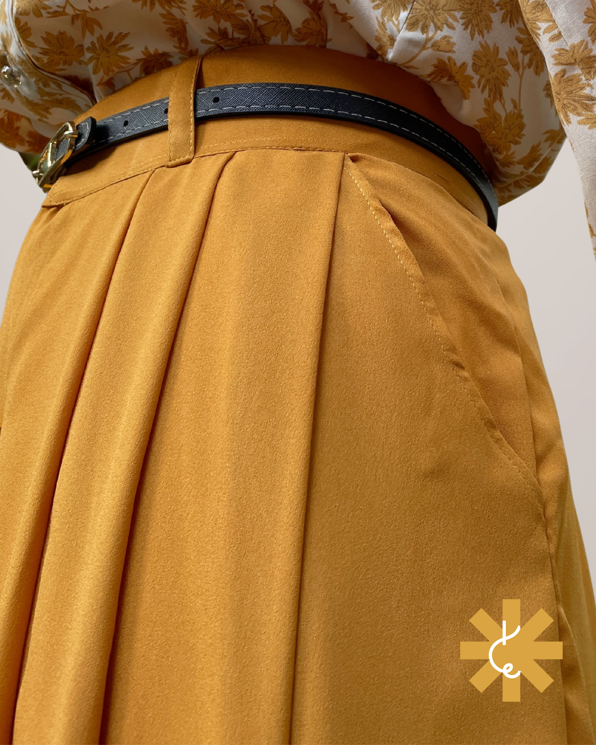 Formal Skirt - Honey Mustard